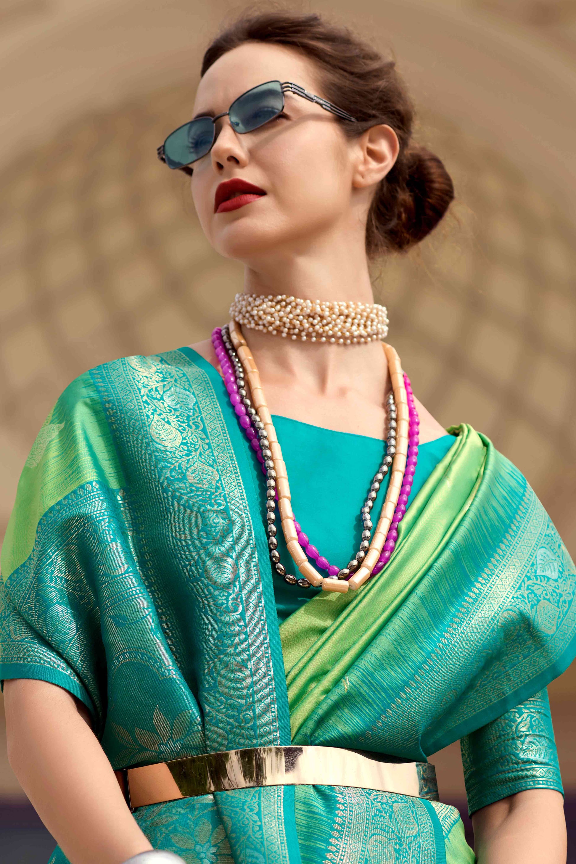 cream-digital-printed-satin-saree-1