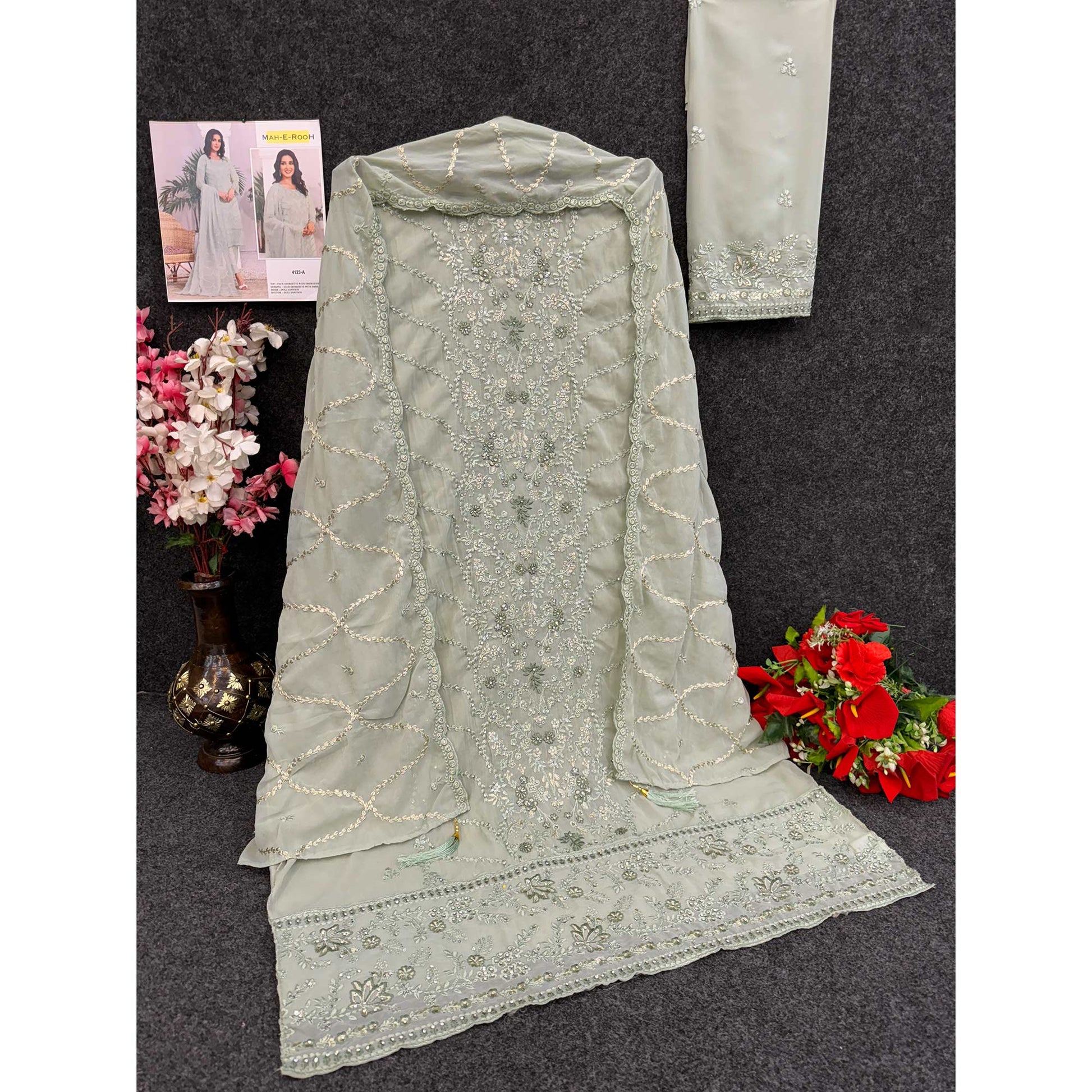 green-embroidered-georgette-pakistani-dress-material-1