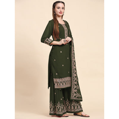 green-floral-embroidered-georgette-semi-stitched-suit-4