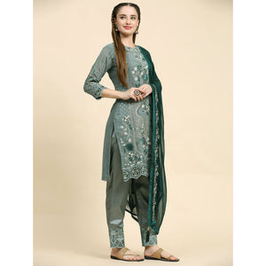green-floral-embroidered-georgette-semi-stitched-pakistani-suit