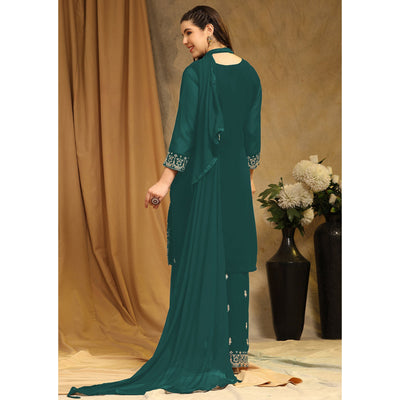 green-floral-embroidered-georgette-semi-stitched-suit-6