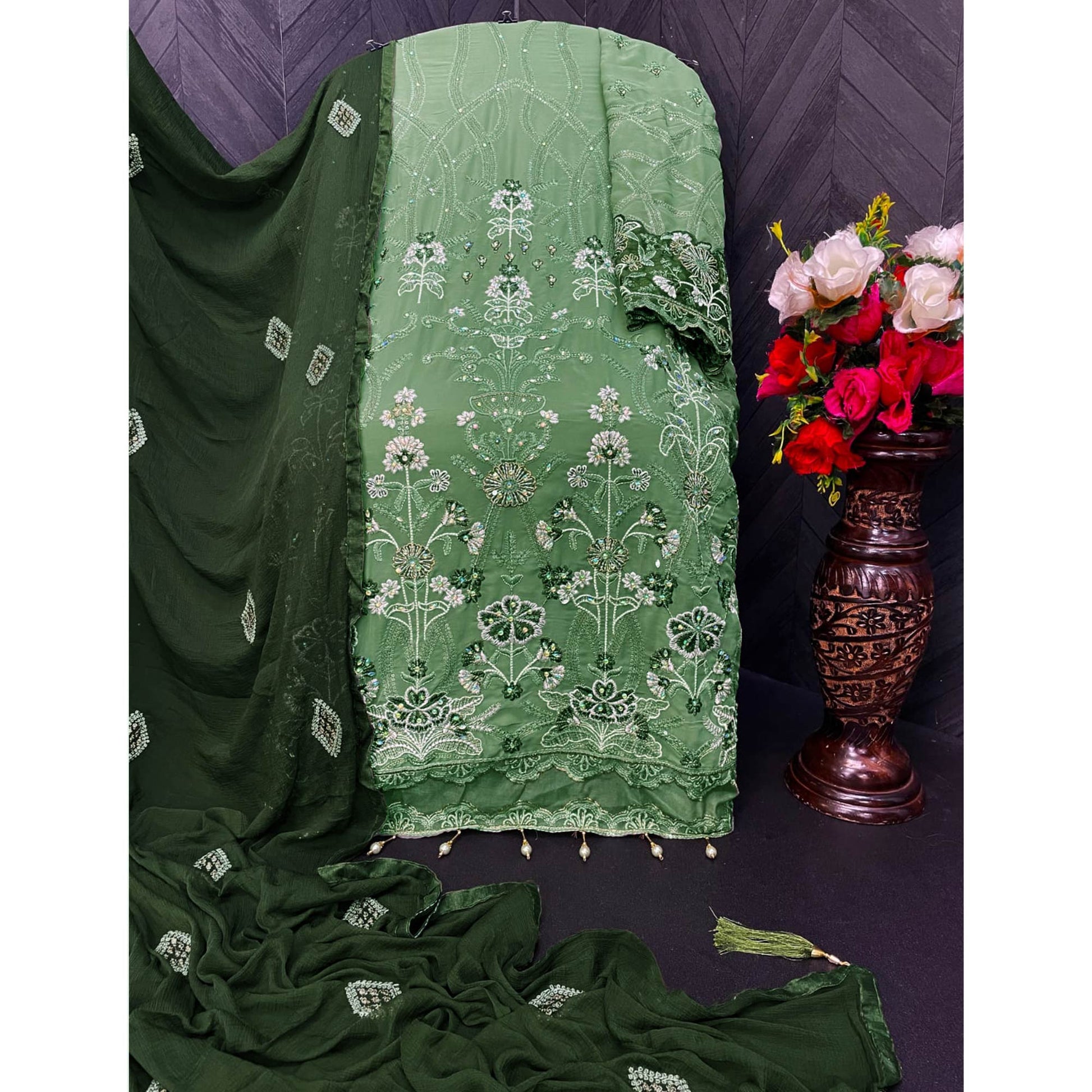 green-embroidered-georgette-semi-stitched-pakistani-suit-1