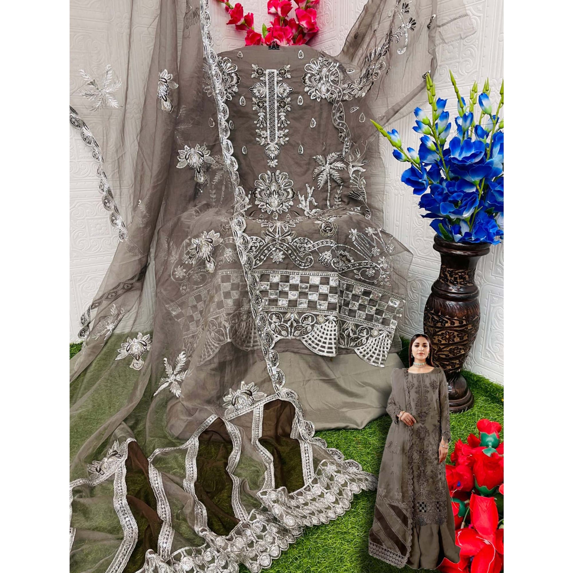 grey-floral-sequins-embroidered-organza-semi-stitched-pakistani-suit