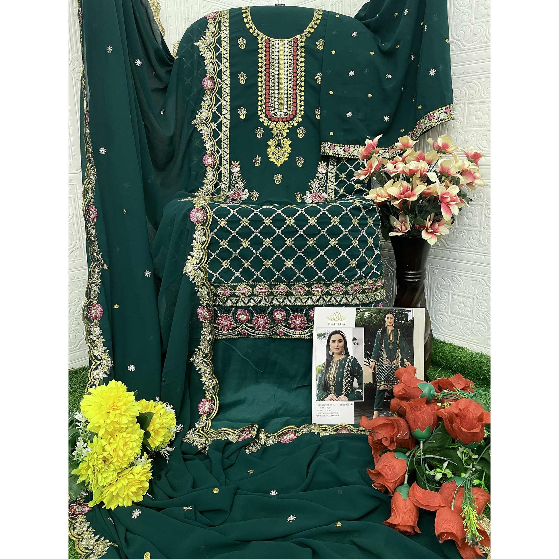 green-floral-sequins-embroidered-georgette-semi-stitched-pakistani-suit-1