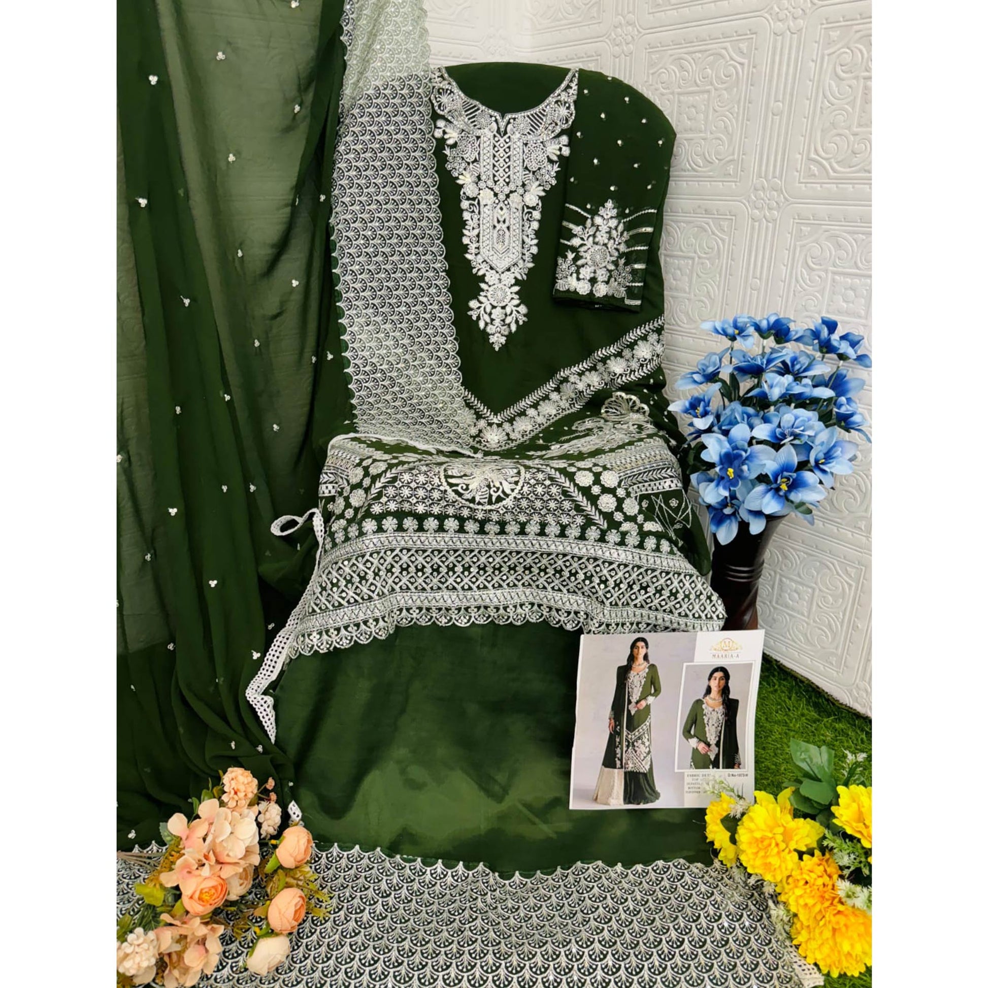 green-embroidered-georgette-pakistani-dress-material