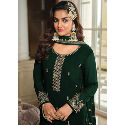 green-floral-sequins-embroidered-georgette-semi-stitched-dress-material