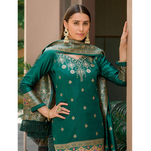 green-floral-woven-banarasi-silk-paithani-dress-material-1