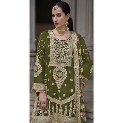 green-floral-sequins-embroidered-chinon-salwar-suit