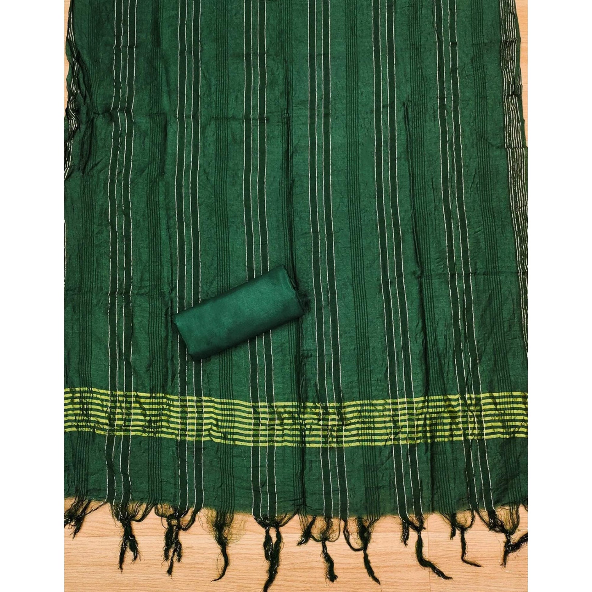 green-floral-woven-modal-dress-material