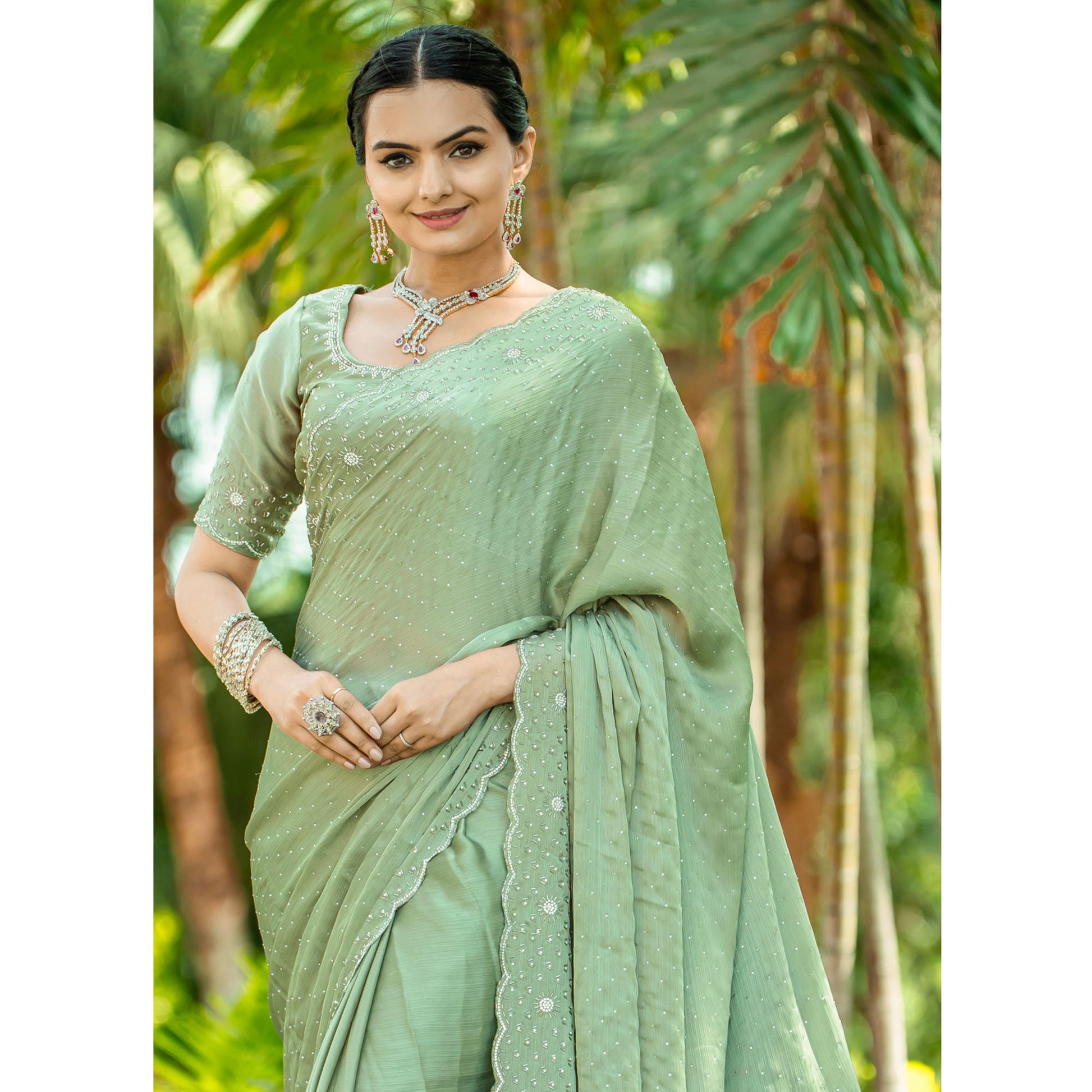 green-embellished-satin-saree-with-stones-work