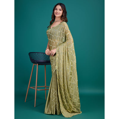 green-sequins-embroidered-georgette-saree-9