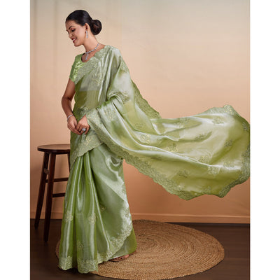green-sequins-embroidered-organza-saree-3