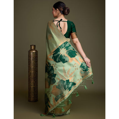 green-floral-woven-banarasi-silk-saree-7
