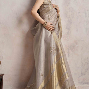 grey-beads-work-woven-linen-slub-saree
