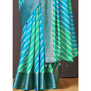 green-blue-printed-dola-silk-saree-with-zari-border-1
