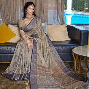 grey-floral-woven-cotton-blend-saree
