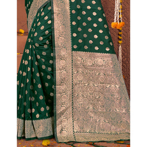 green-floral-woven-banarasi-silk-saree-5