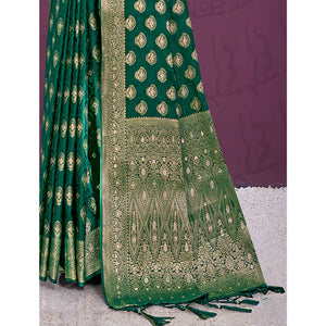 green-floral-woven-cotton-silk-saree-with-tassels-6