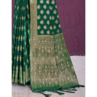 green-floral-woven-cotton-silk-saree-with-tassels-6