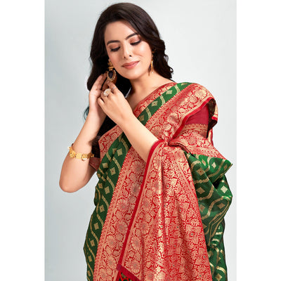 green-woven-banarasi-silk-saree-with-tassels-14