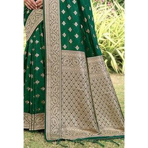 28green-floral-woven-kanjivaram-silk-saree-with-tassels