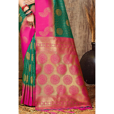 73green-woven-banarasi-silk-saree-with-tassels