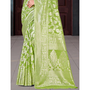 green-floral-woven-cotton-blend-saree-2