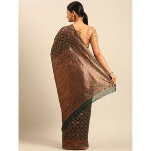 green-floral-woven-cotton-silk-saree-3