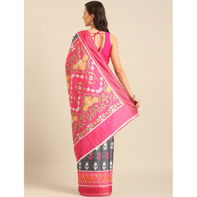 grey-digital-patola-printed-cotton-blend-saree