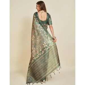green-digital-printed-bhagalpuri-silk-saree-with-tassels-2