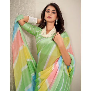 green-printed-chiffon-saree-14