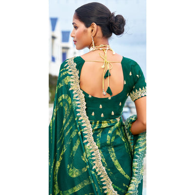 green-printed-chiffon-saree-with-sequins-border