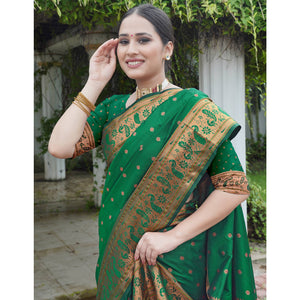 green-woven-paithani-art-silk-saree-6