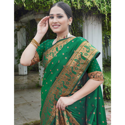 green-woven-paithani-art-silk-saree-6