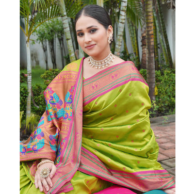 green-woven-paithani-art-silk-saree
