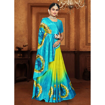 green-turquoise-printed-crepe-silk-saree