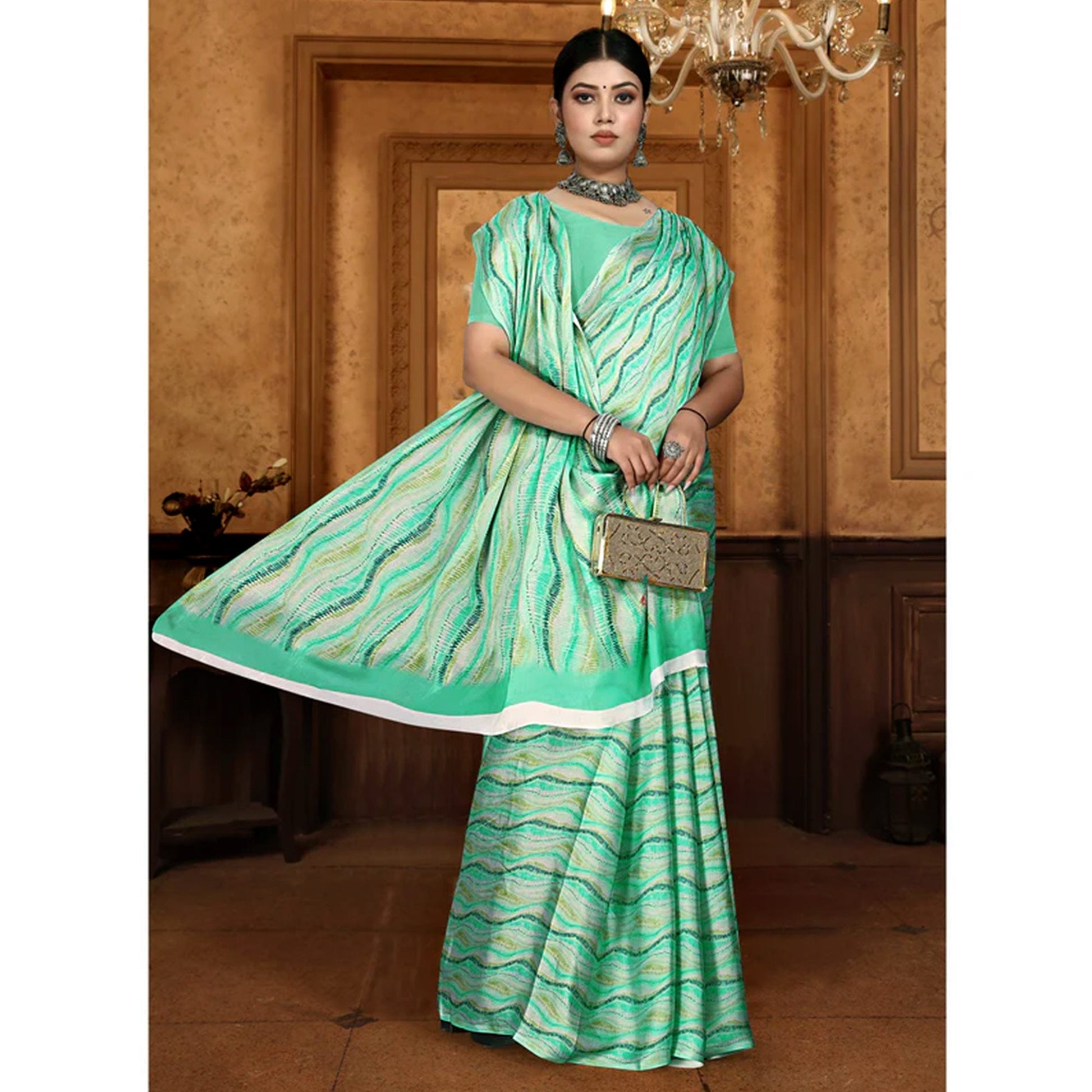 green-zig-zag-digital-printed-georgette-saree