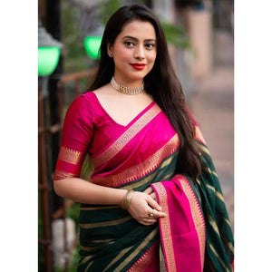 green-woven-banarasi-silk-saree-with-tassels-16