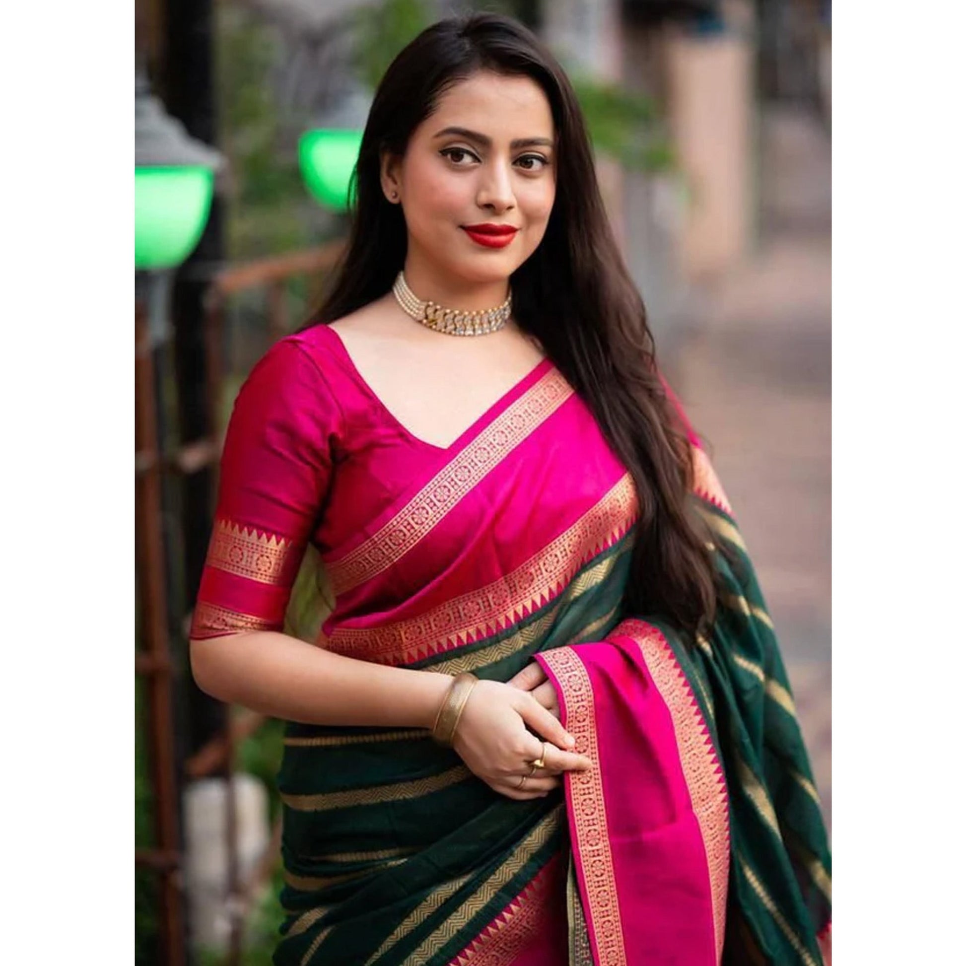 green-woven-banarasi-silk-saree-with-tassels-16