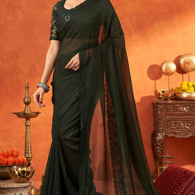 green-embroidered-crunchy-soft-net-saree-with-embellished-border