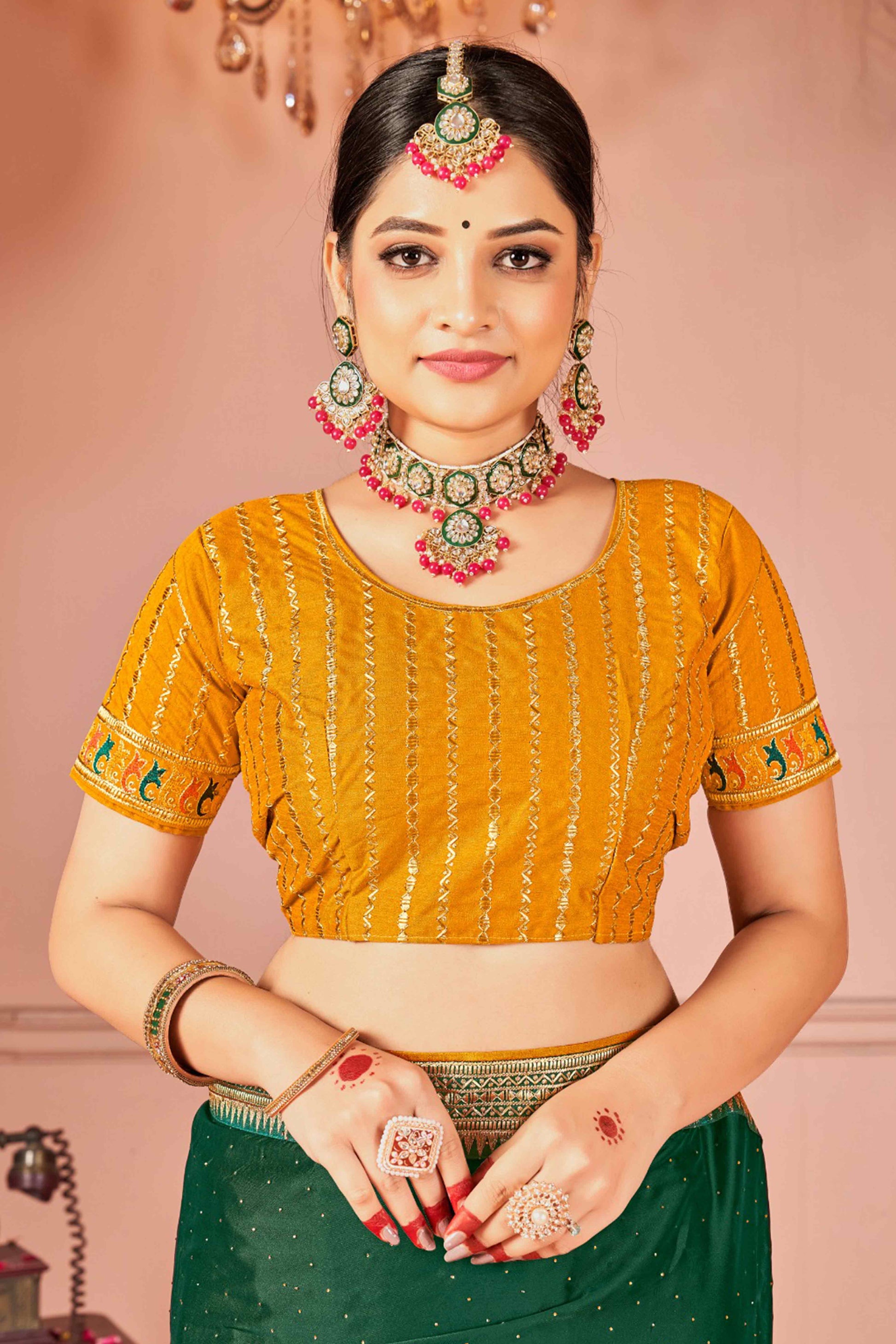 green-swarovski-work-satin-rangoli-saree-with-embroidered-border