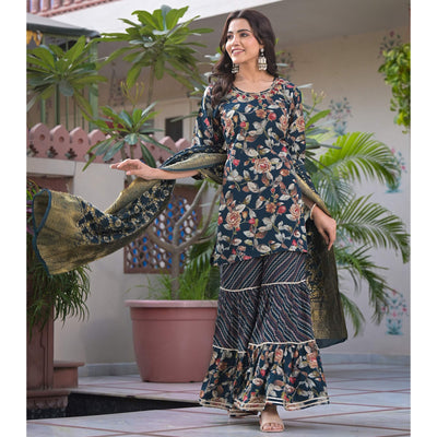 green-floral-foil-printed-rayon-sharara-suit-with-handcrafted