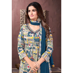 grey-teal-floral-printed-rayon-alia-cut-salwar-suit
