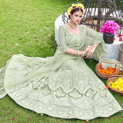 green-sequins-floral-embroidered-net-semi-stitched-lehenga-choli