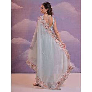 grey-floral-sequins-embroidered-georgette-saree