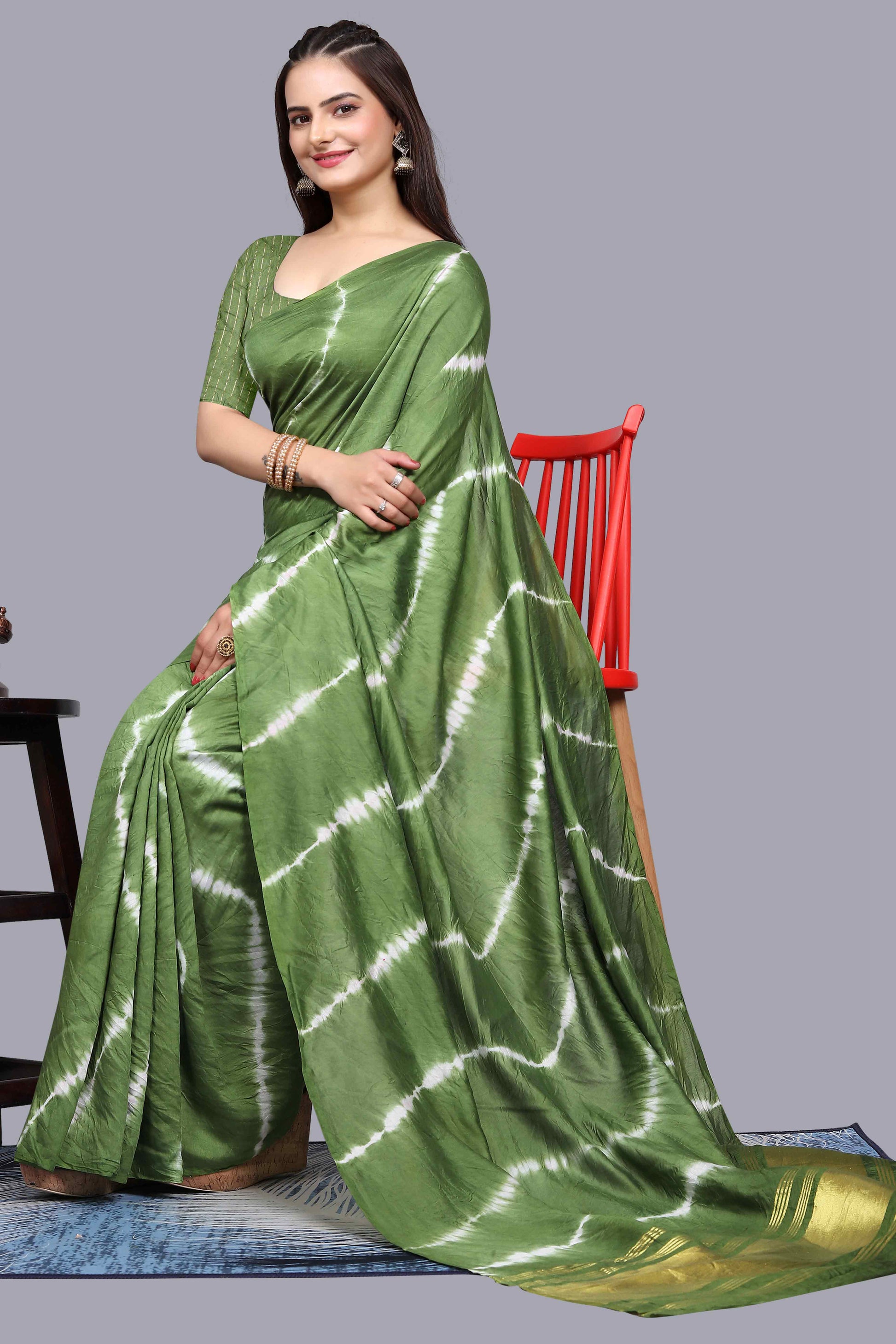 green-leheriya-printed-chanderi-cotton-silk-lagdi-patta-saree