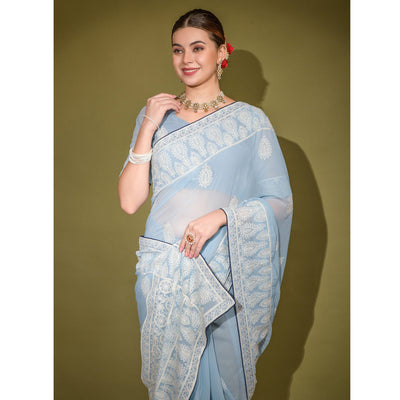 grey-floral-embroidered-georgette-saree-1