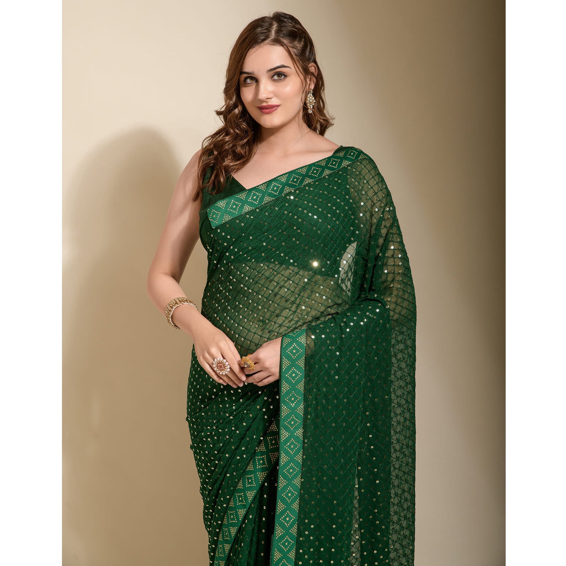 green-sequins-embroidered-georgette-saree-4
