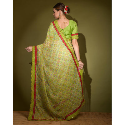 green-patola-foil-printed-georgette-saree-with-embroidered-border