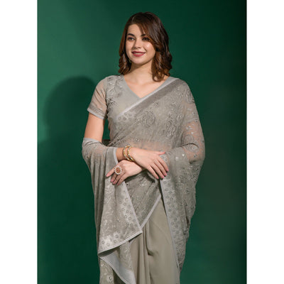 grey-floral-embroidered-georgette-saree